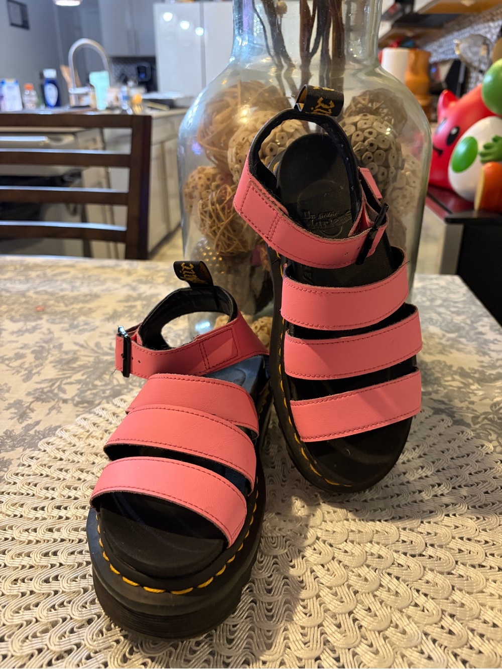 Dr. Martens Blaire Pink Platform Sandals Size EU 36